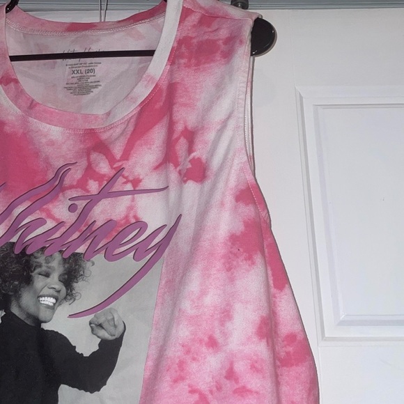 Whitney Houston Pink Tie-Dye Women's Tank Top - Picture 7 of 7